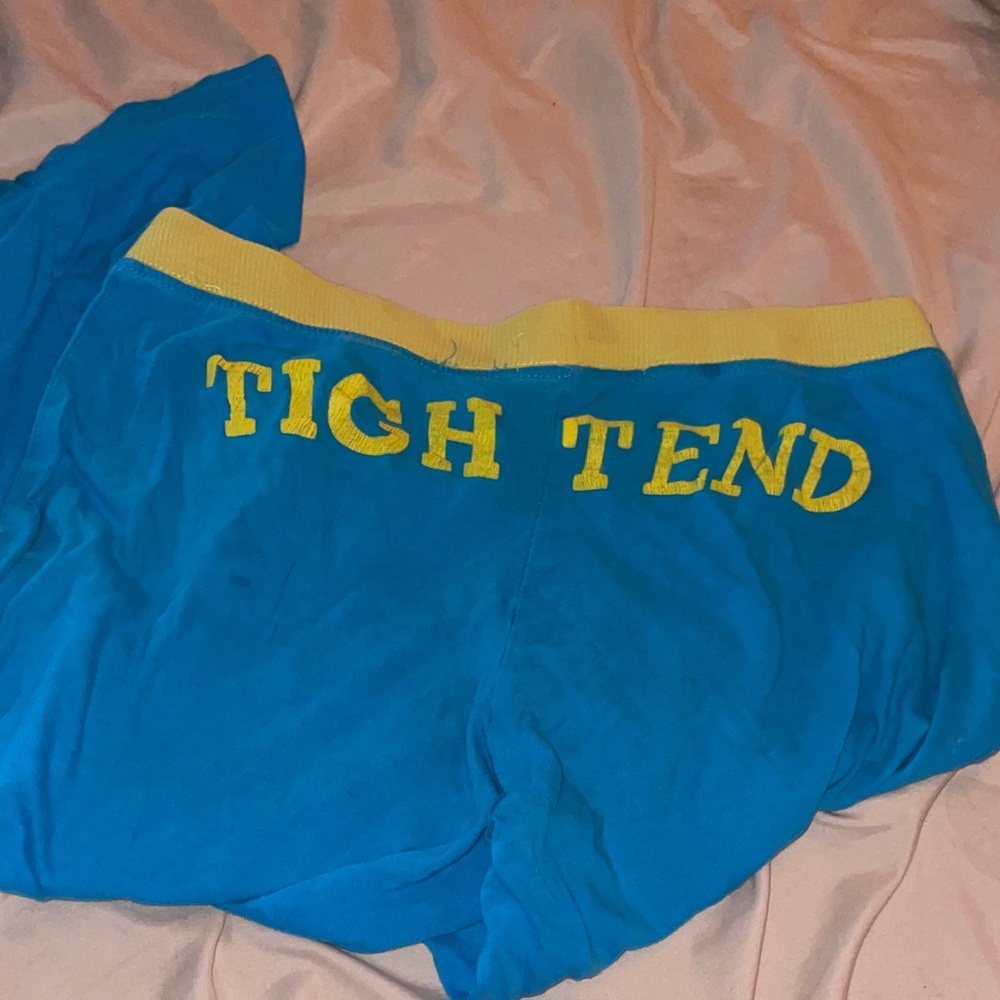 Tigh Tend Blue Pants with Yellow Trim